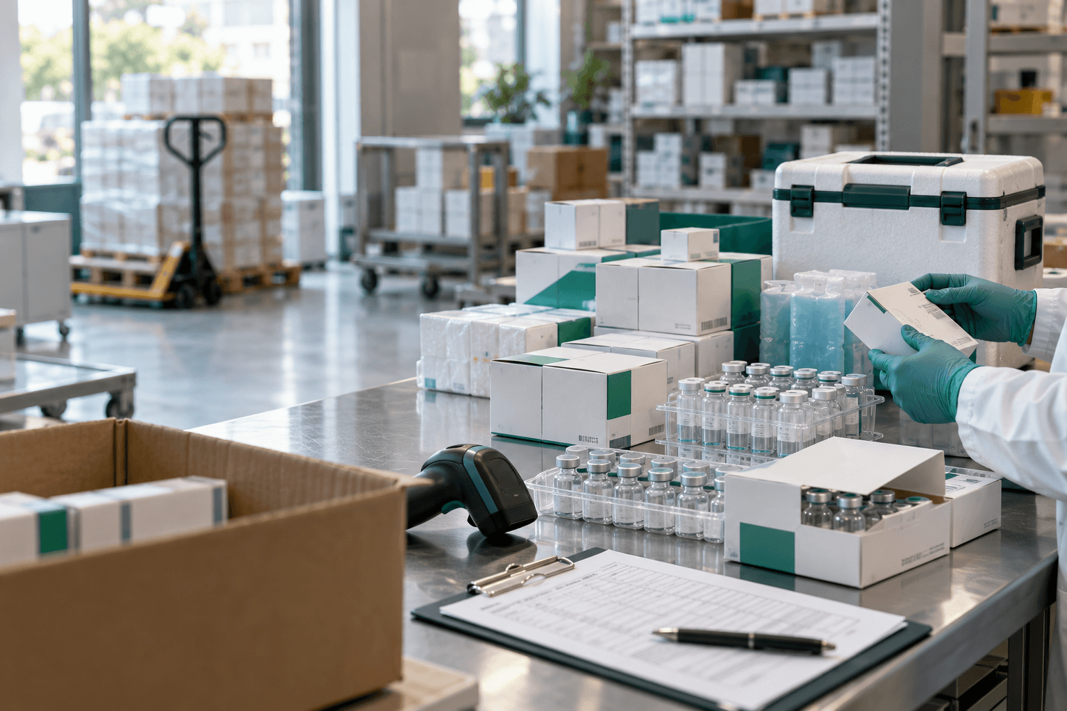 Medical devices, diagnostic kits, and laboratory supplies inspected in an Addis Ababa distribution facility